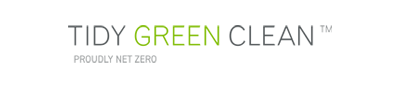 Eco-friendly cleaning service logo, Tidy Green Clean.