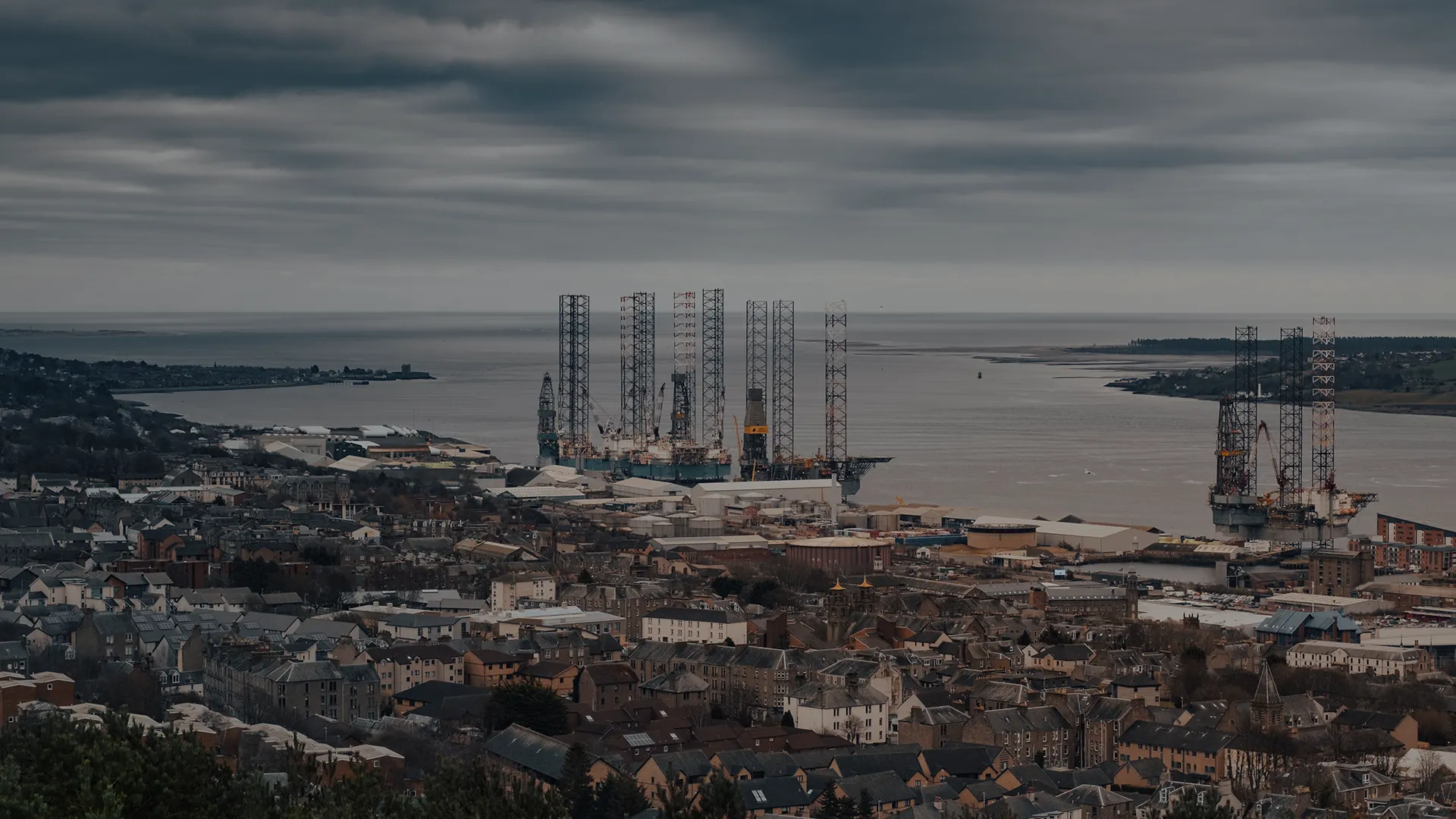 bird's eye view of port of dundee
