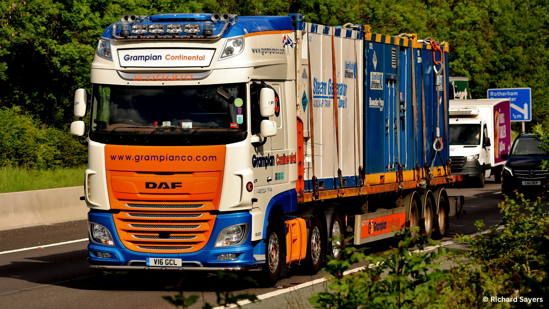 a grampian continental truck traveling the road